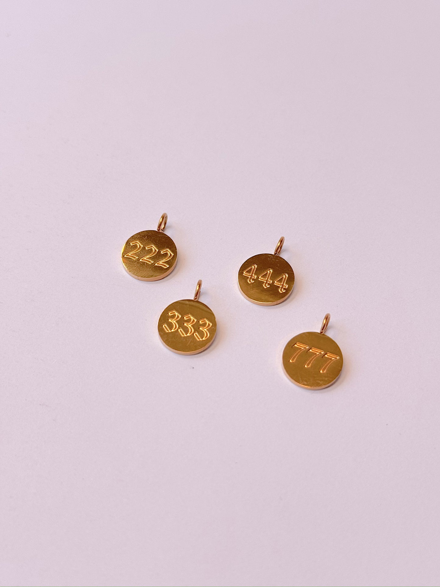 Angel Numbers Gold Charm