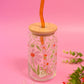 Falling Petals Glass Cup (3 Colors!)