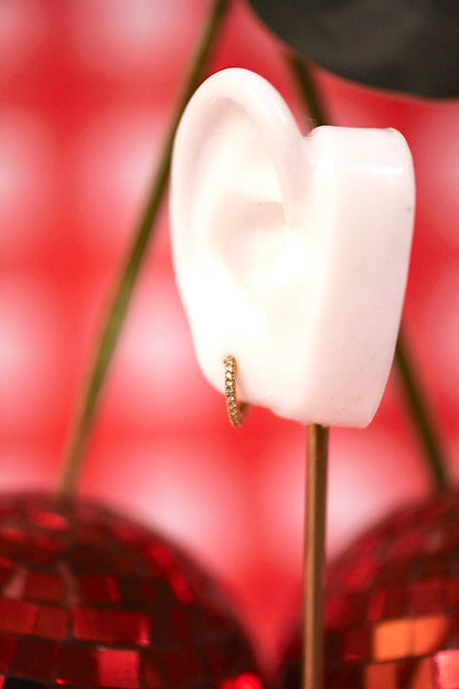 Mini Clear Jewel Huggies