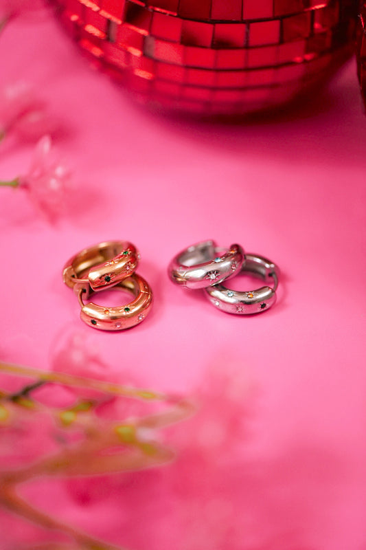 Gemstoned Hoops