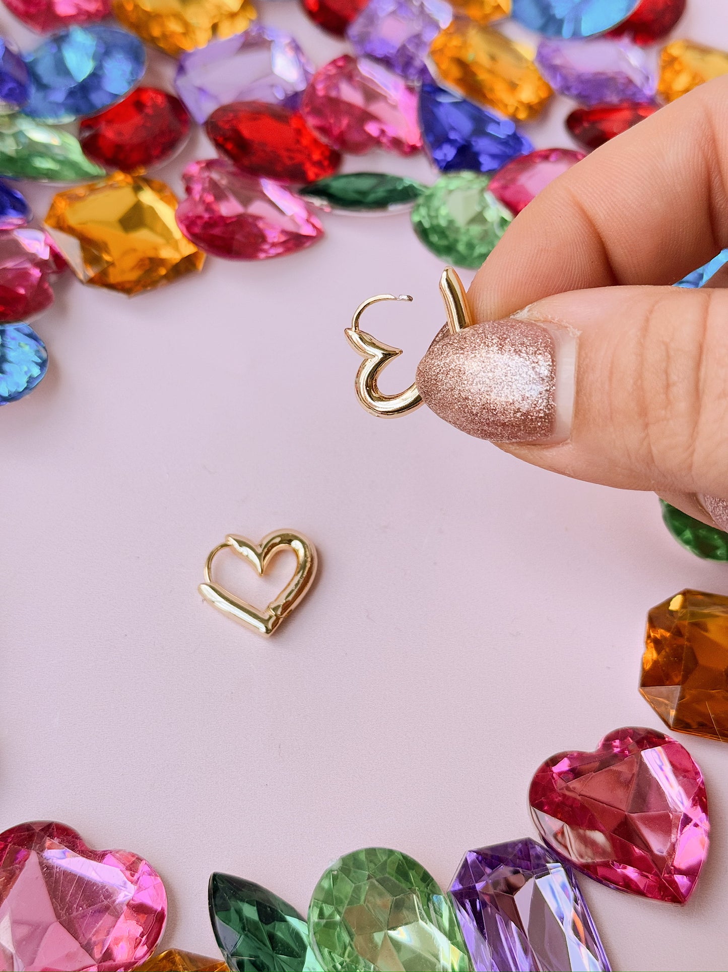 Chunky Heart Hoops