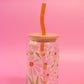 Falling Petals Glass Cup (3 Colors!)