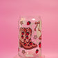 Strawberry Coquette Cowgirl Glass Cup