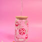 Pink Disco Cowgirl Glass Cup
