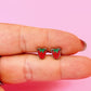 Silver Strawberry Flat-back Pushpin Studs