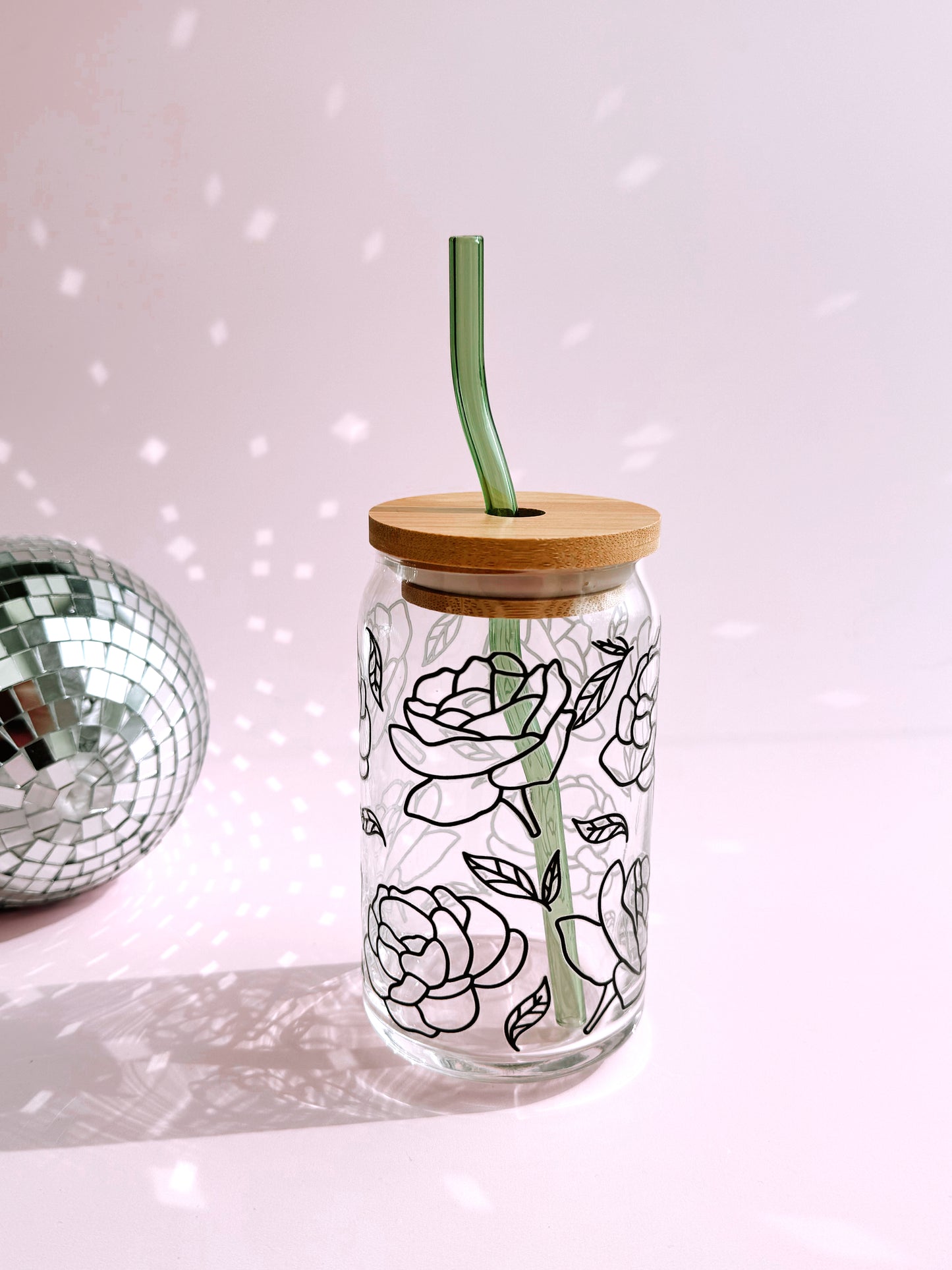 Traditional Flower Glass Cup