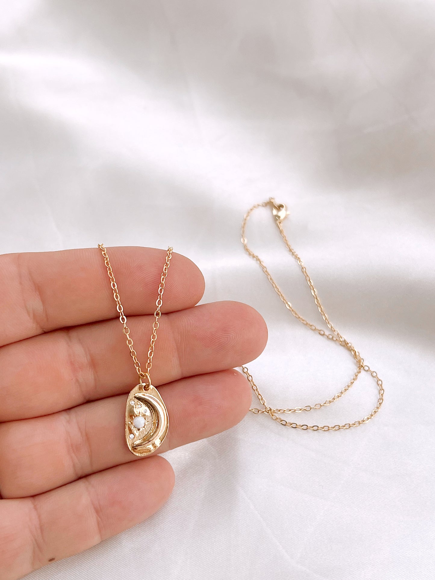 To The Moon Gold-Filled Necklace