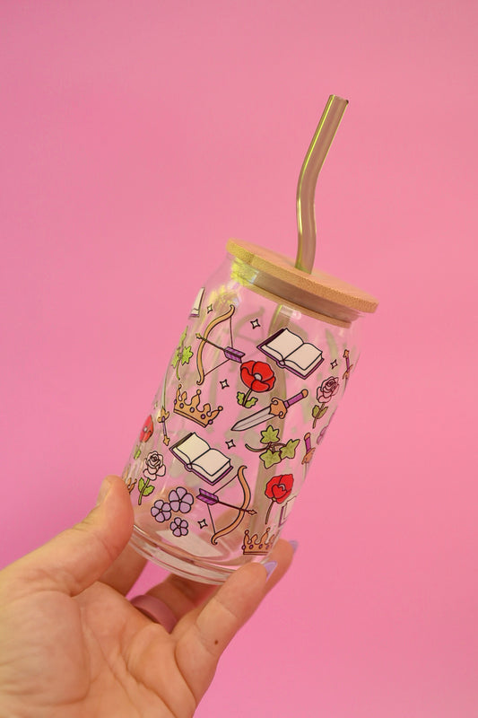 Fantasy Bookish Glass Cup