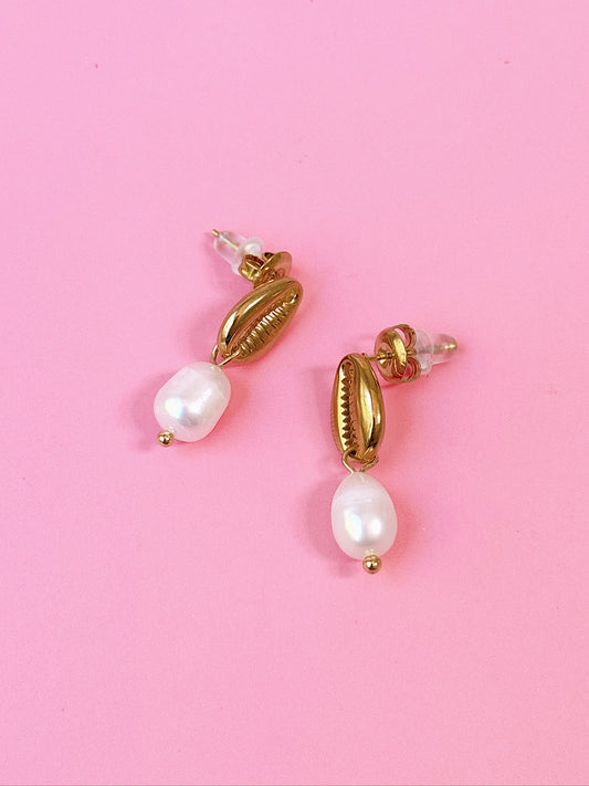 Oceanfront Dangle Studs (Gold + Silver)