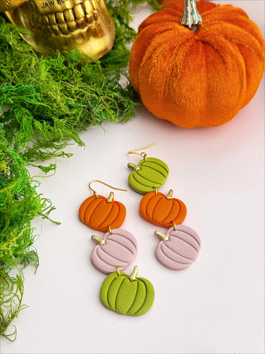 Colorful Pumpkin Dangles