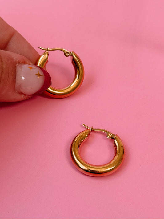 Gold Glitz Hoops