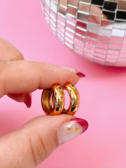 Gemstoned Hoops