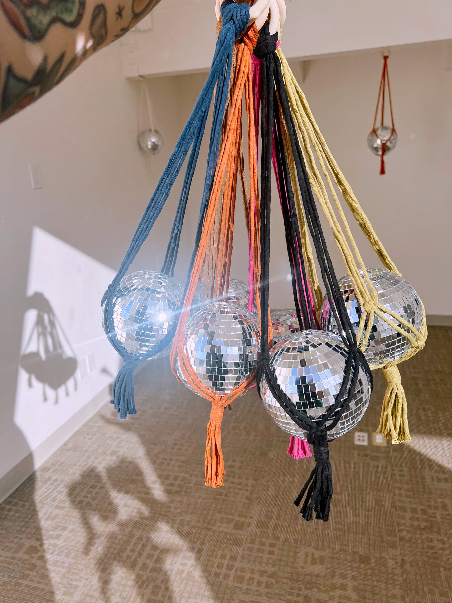 Disco Ball Hangers - Burnt Orange