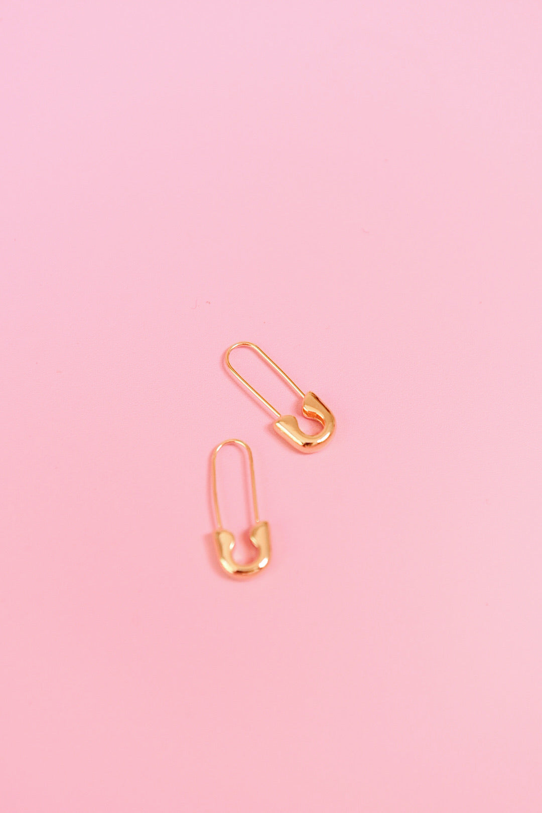 Sterling Silver Safety Pin Earrings (Gold + Silver)