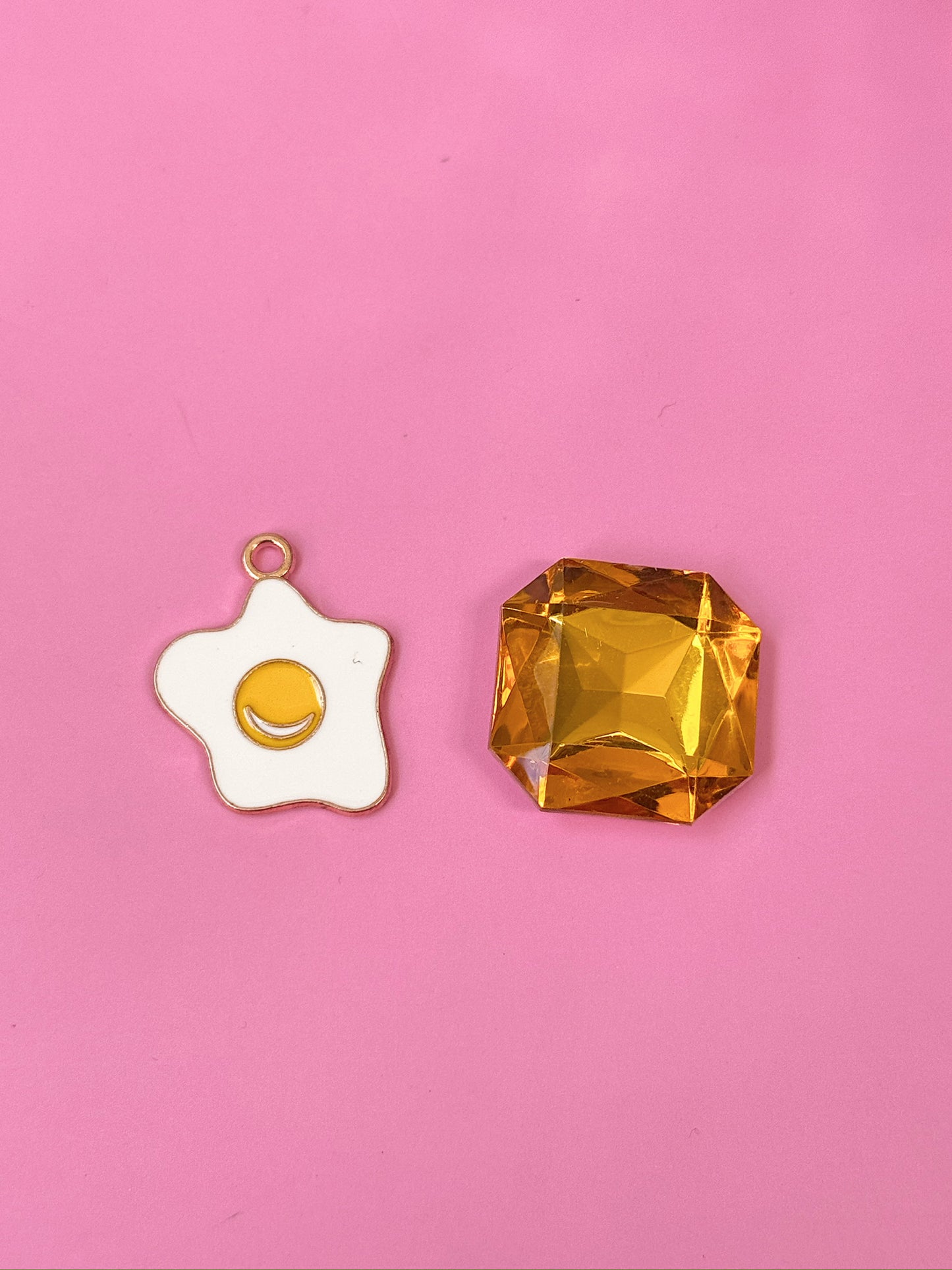 Large Fried Egg Gold Charm