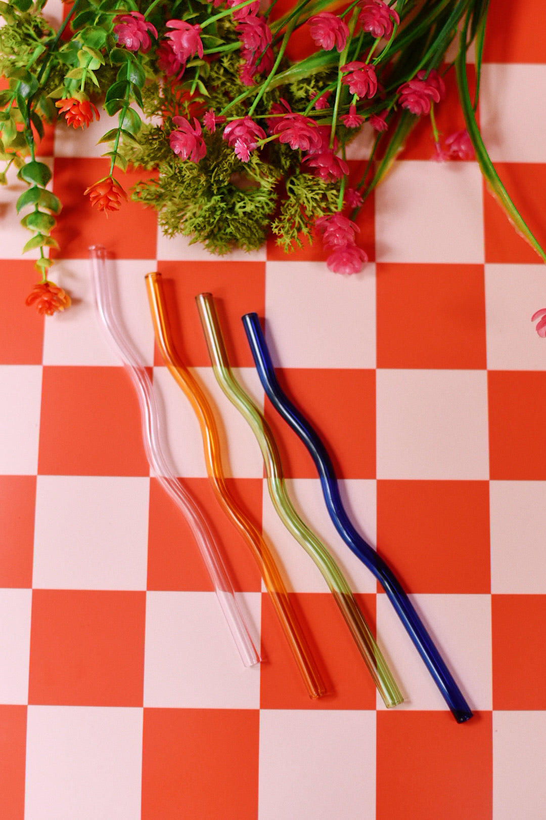 Wavy Glass Straws
