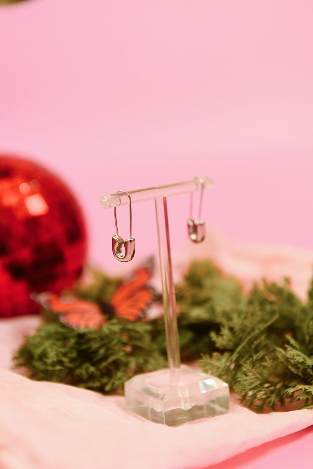 Sterling Silver Safety Pin Earrings (Gold + Silver)