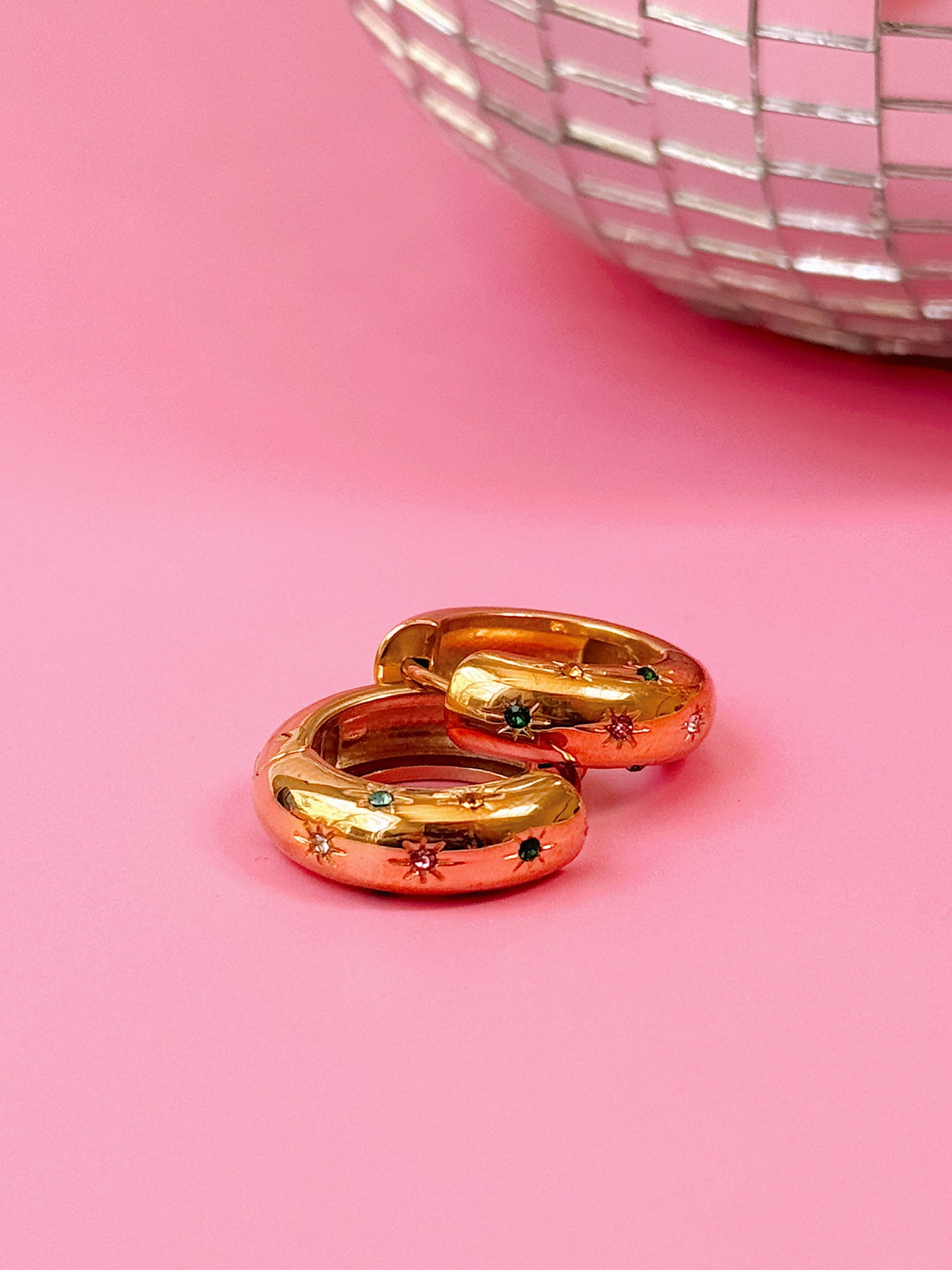 Gemstoned Hoops