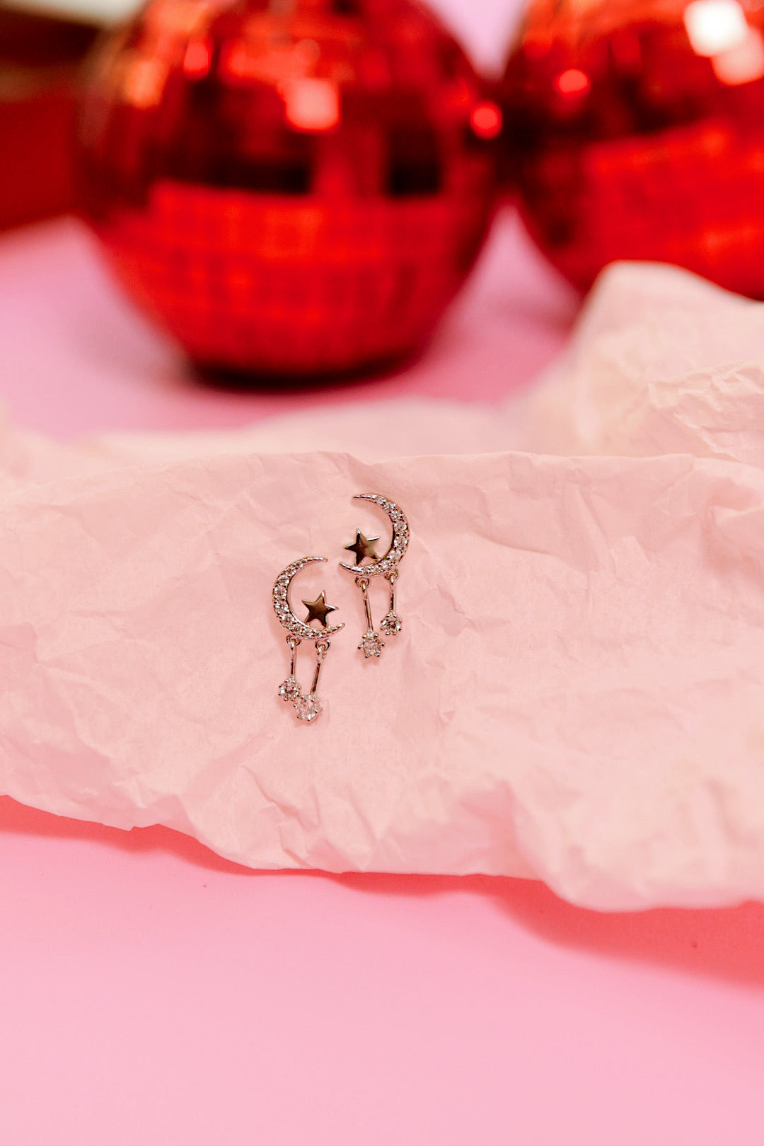 Silver Lunar Moon Studs