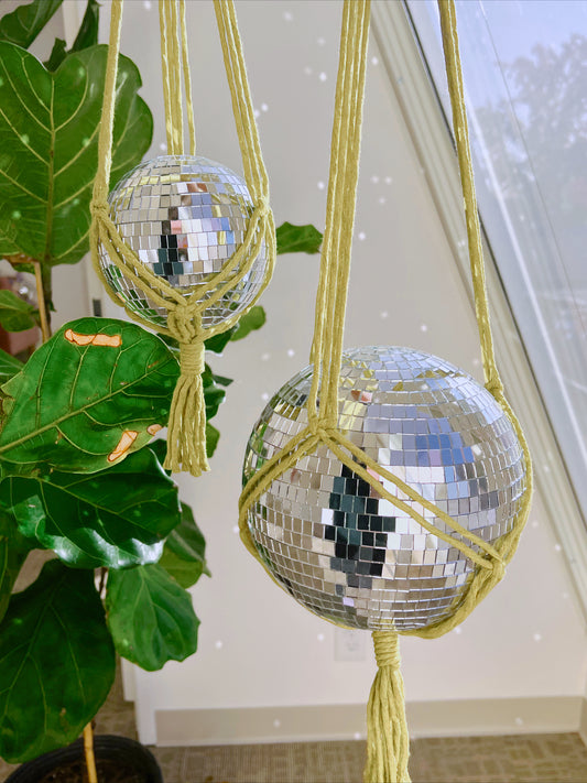 Disco Ball Hangers - Chartreuse