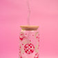 Pink Disco Cowgirl Glass Cup