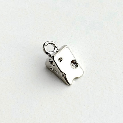 Cheese Wedge Charm (Gold + Silver)