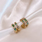 Nebula Double Hoop Studs