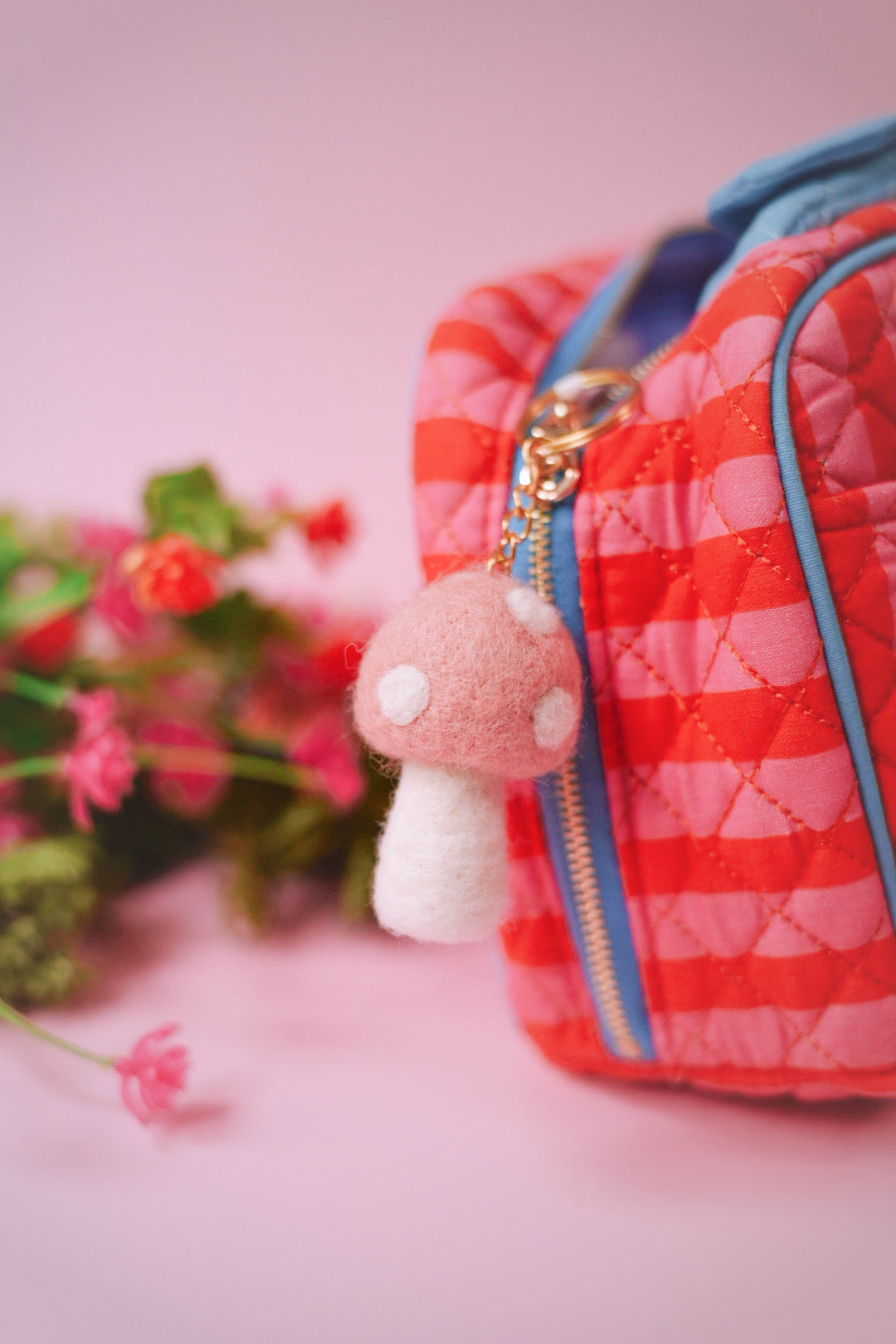Mushroom Felt Keychain