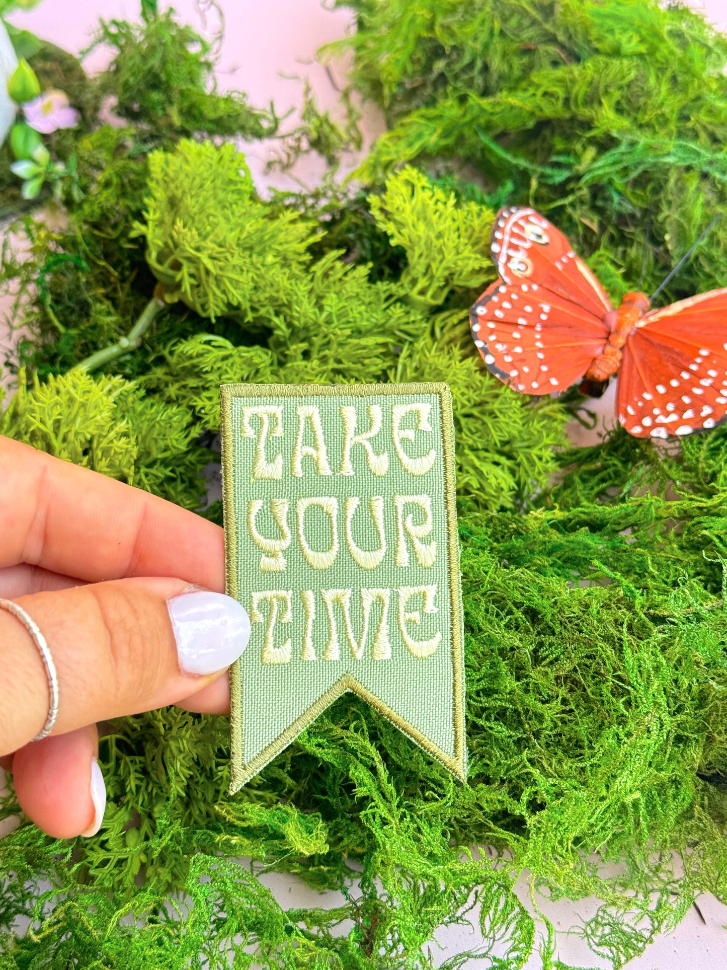 Take Your Time Embroidered (Iron-On) Patch