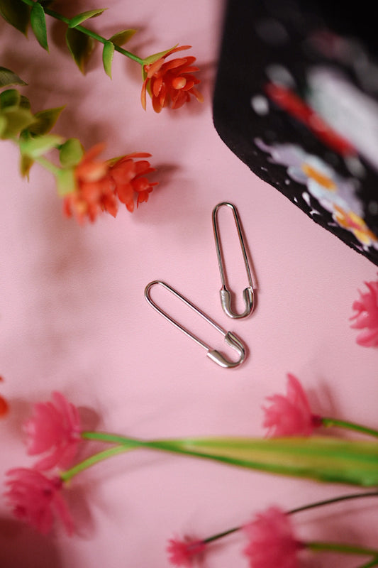 Safety Pin Earrings (Gold + Silver)