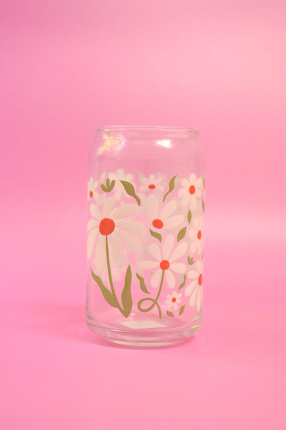 Falling Petals Glass Cup (3 Colors!)