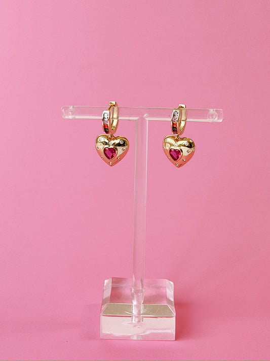 Club Serotonin Heart Huggies (Gold + Silver)