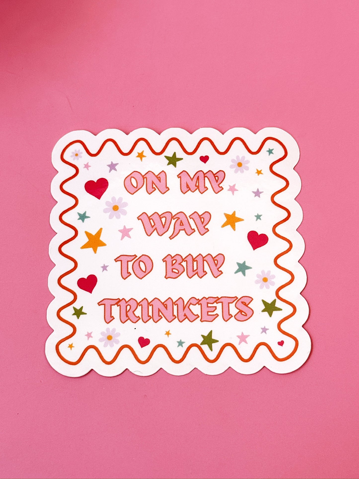 On My Way to Buy Trinkets Sticker