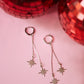 Staggered Star Drops (Gold + Silver)
