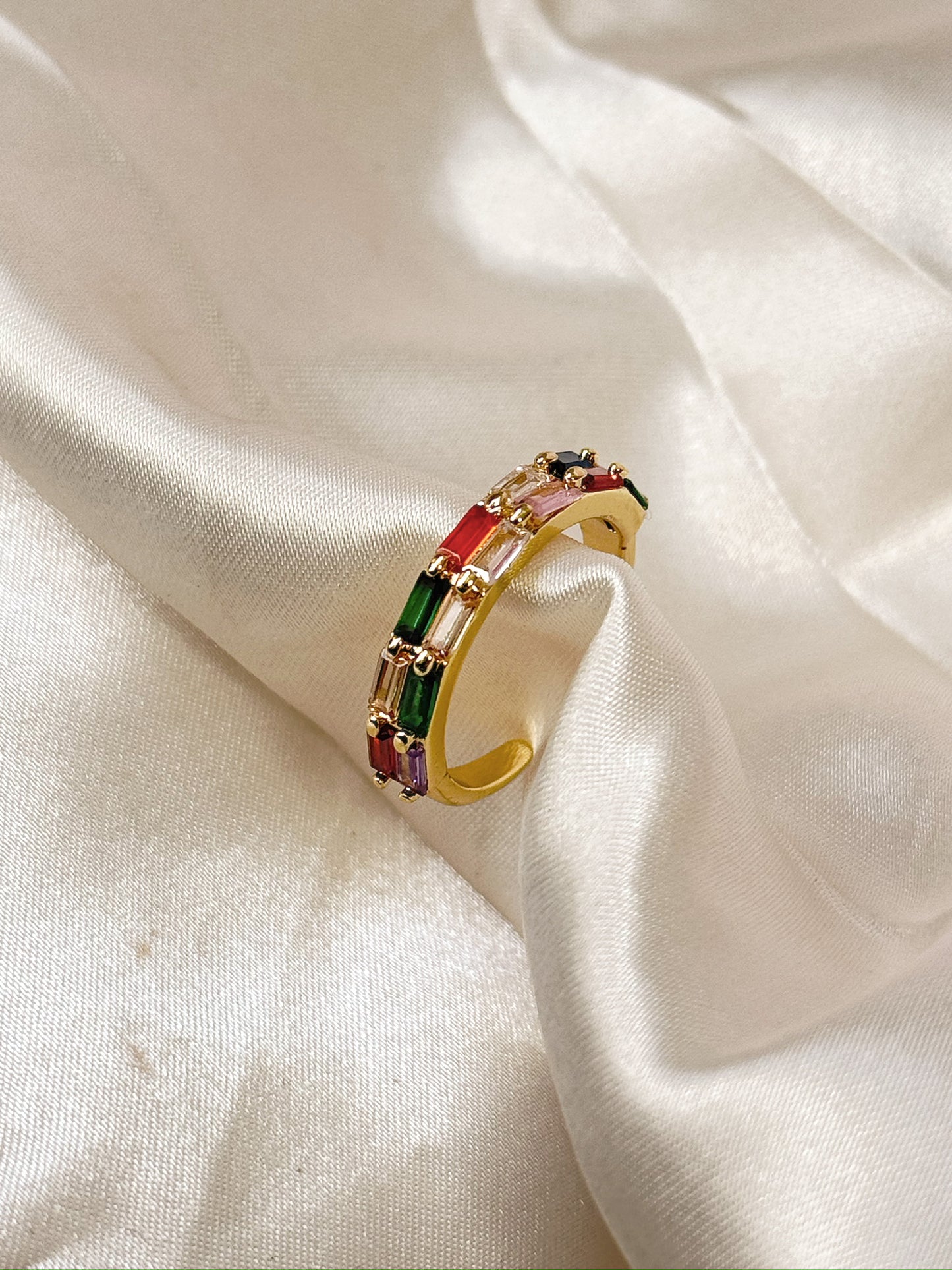 Double Stacked Gem Ring