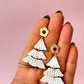 Golden Hour Designs White Winter Tree Dangles