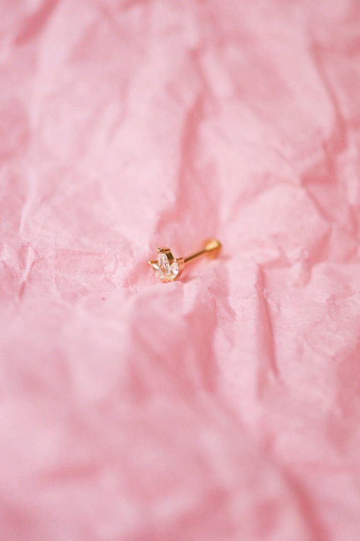 Mini Crown Jewel Flatback Stud