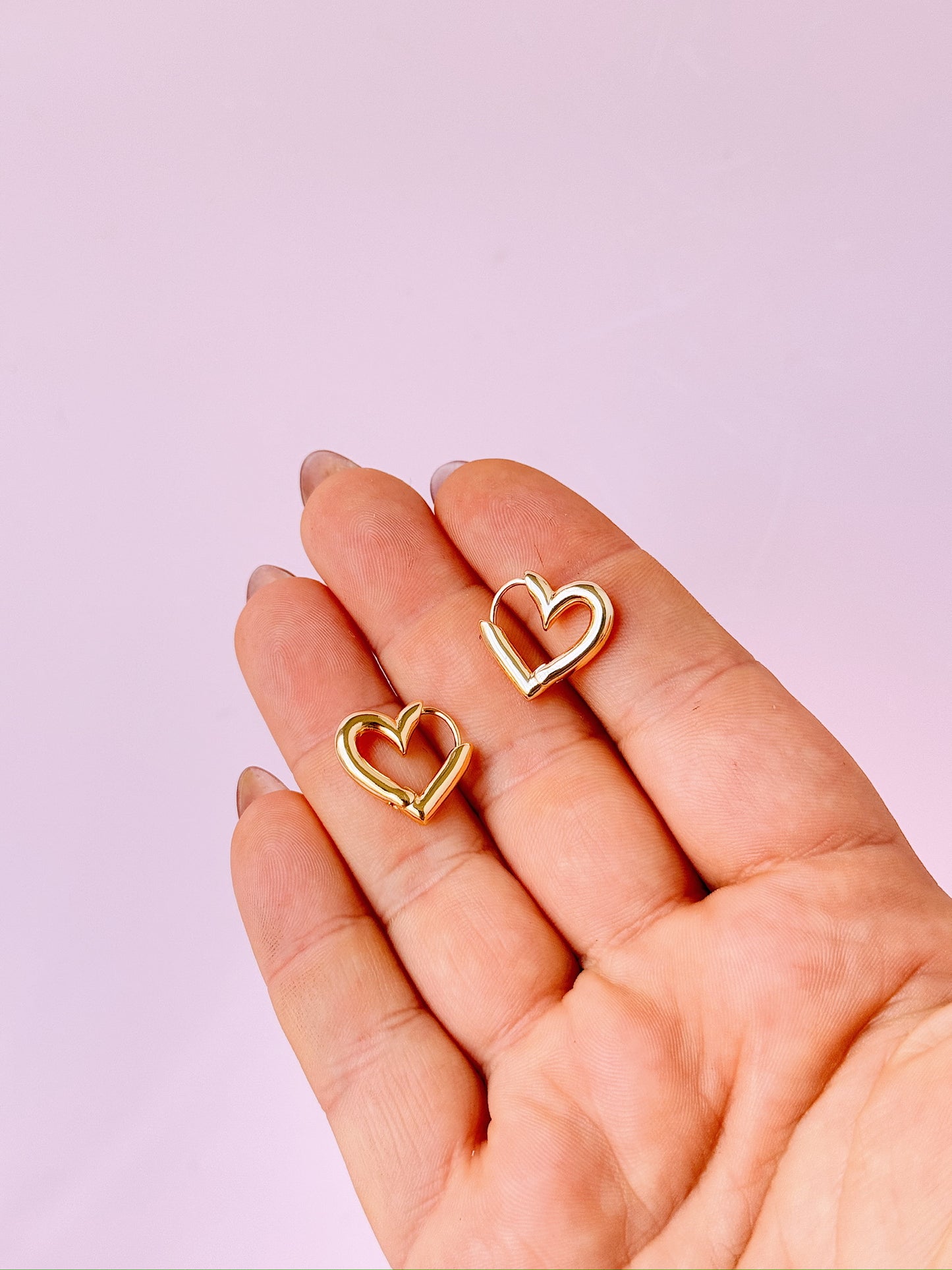 Chunky Heart Hoops