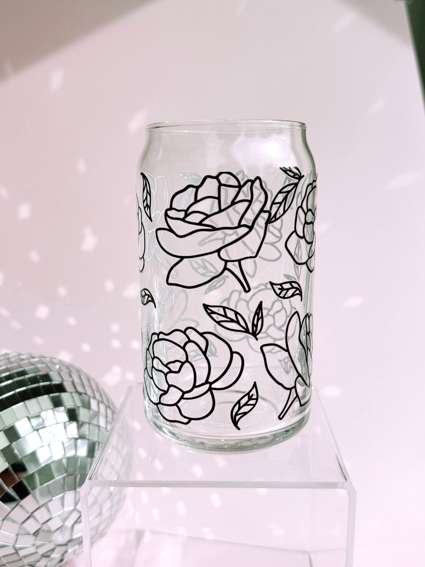 Traditional Flower Glass Cup