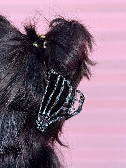 Gunmetal Skeleton Hair Claw
