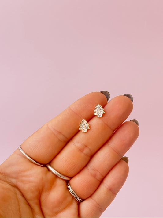 Snowcapped Tree Studs