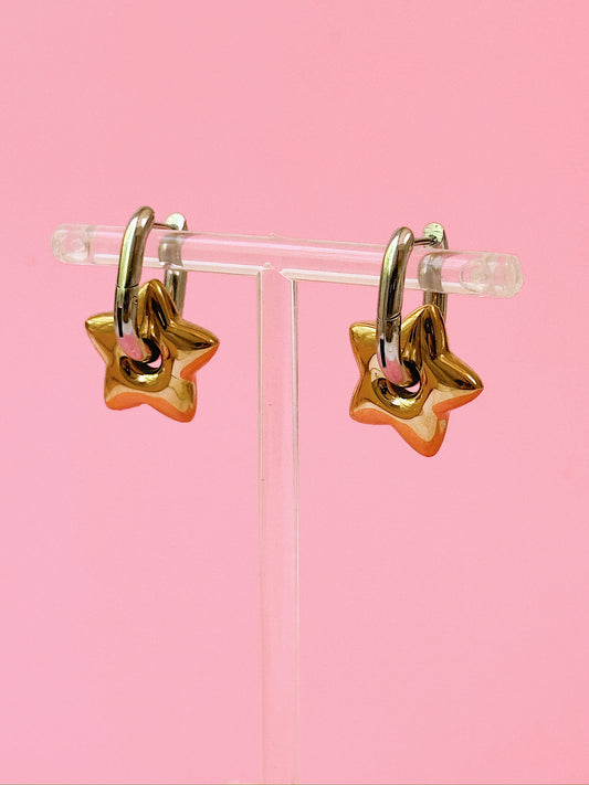 Mixed Metal Orion Hoops