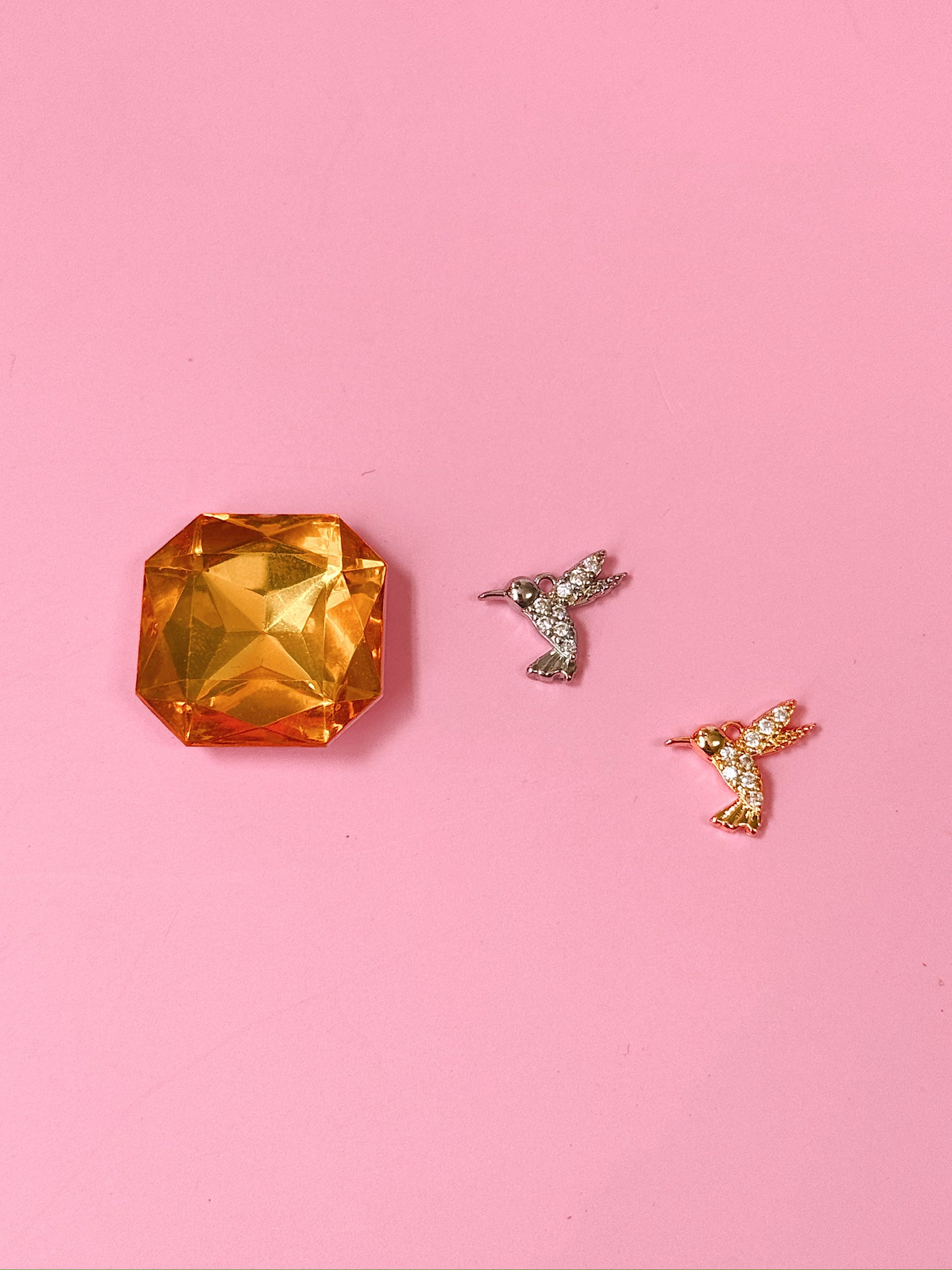 Hummingbird Sparkle Charm (Gold + Silver)