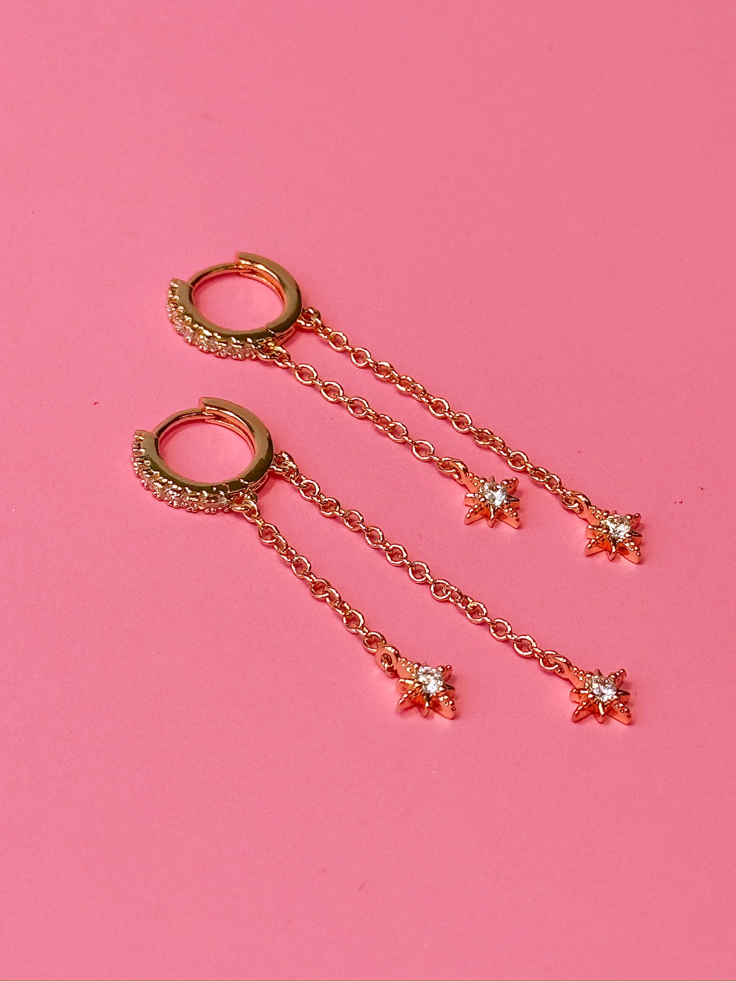 Double Nova Huggie Dangles