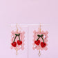 Golden Hour Designs Cherry Stamp Polymer Clay Dangle Earrings