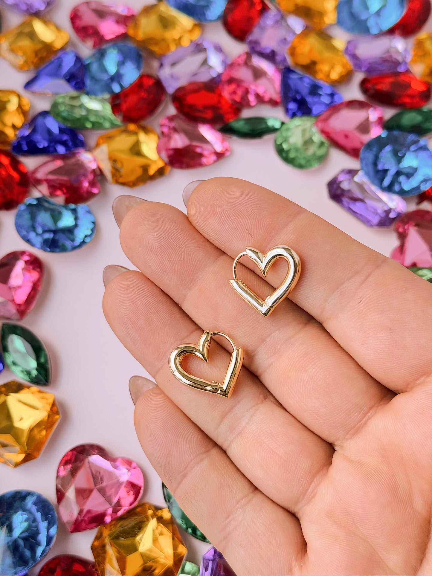 Chunky Heart Hoops