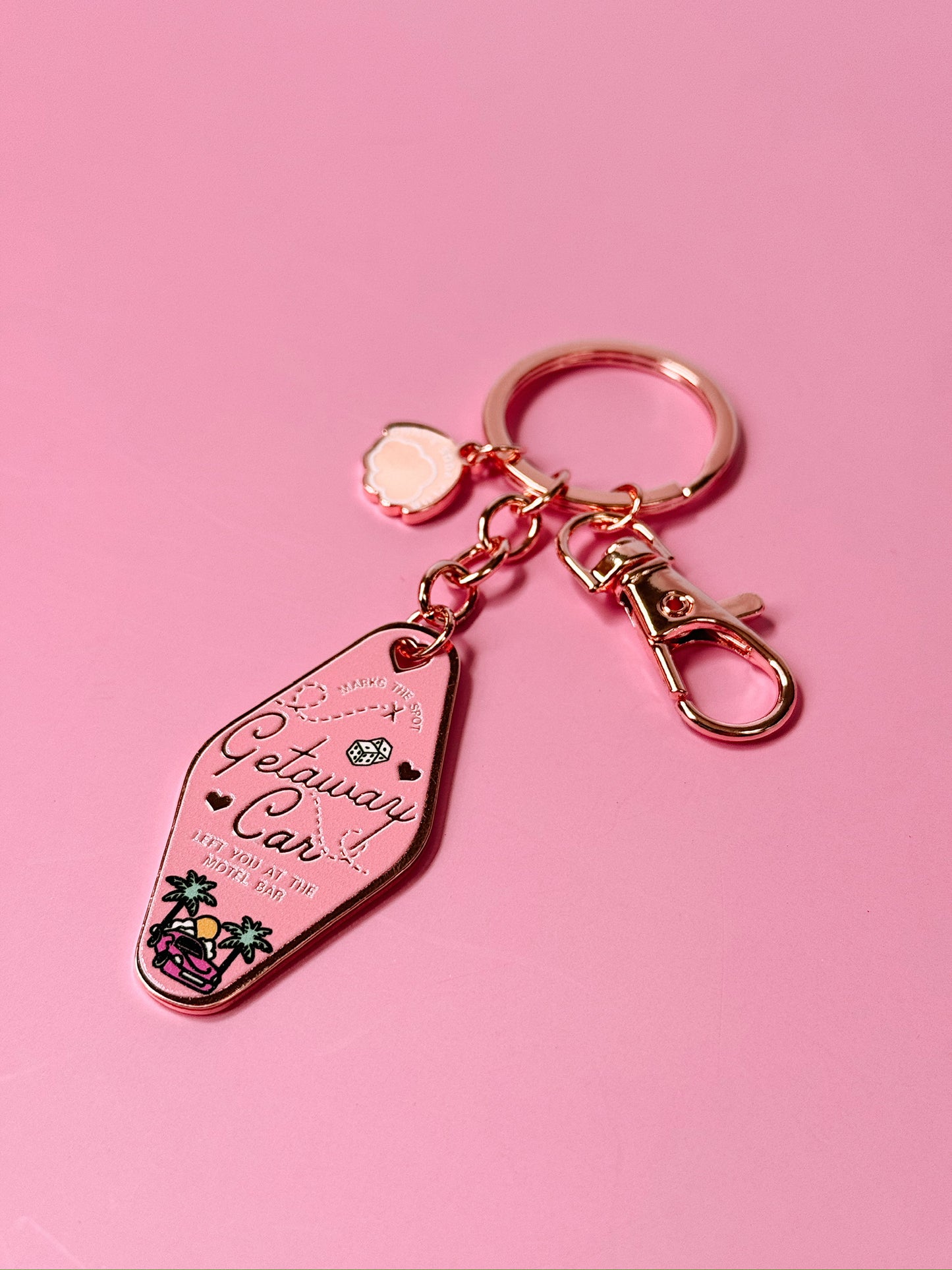 Getaway Car Rose Gold Keychain