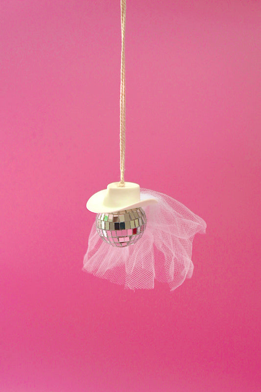 Here Comes the Bride Disco Cowboy Car Hanger