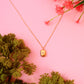 Gold CZ Signet Necklace