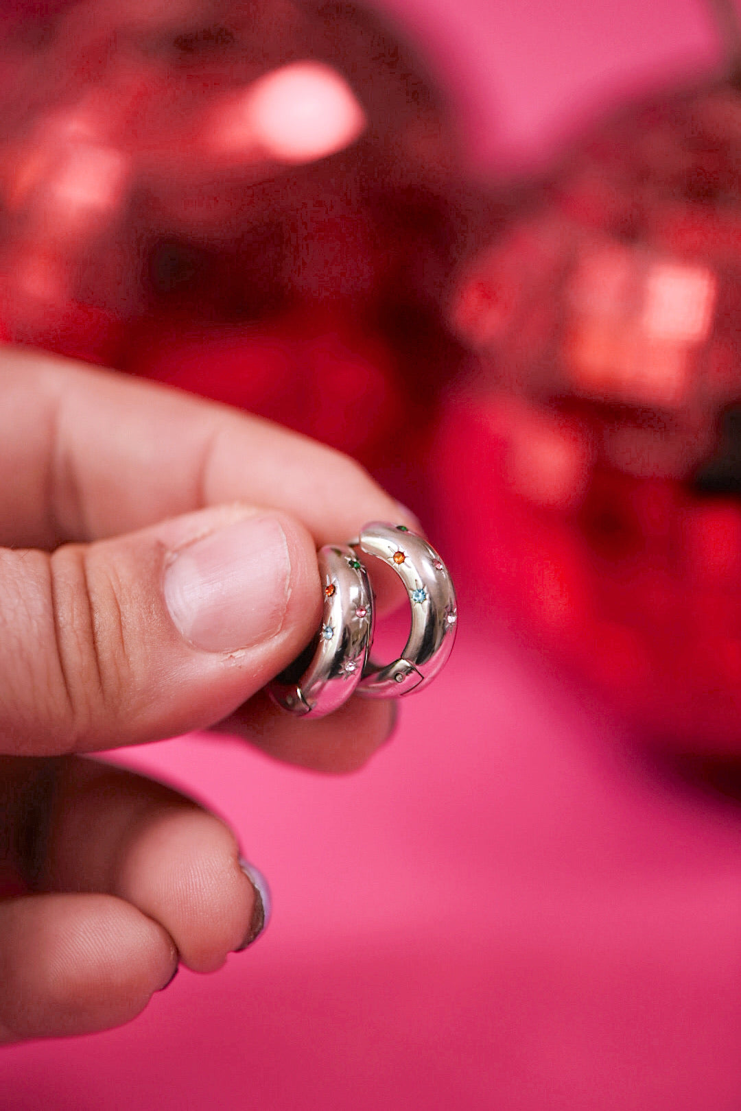 Gemstoned Hoops